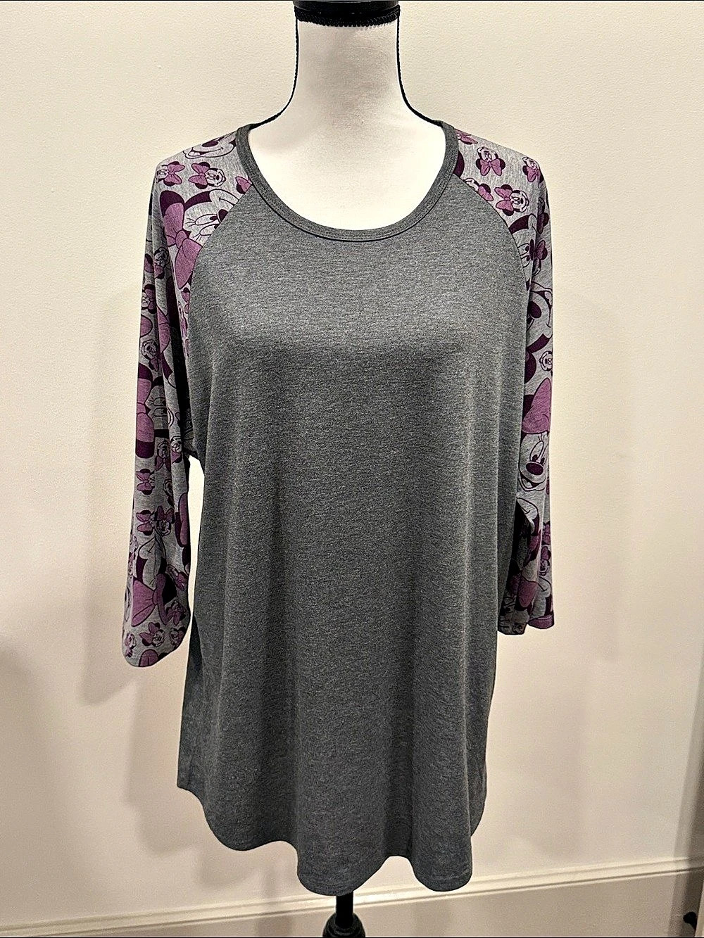 LuLaRoe x Disney Minnie Mouse Randy Raglan Tee Size 3XL EUC